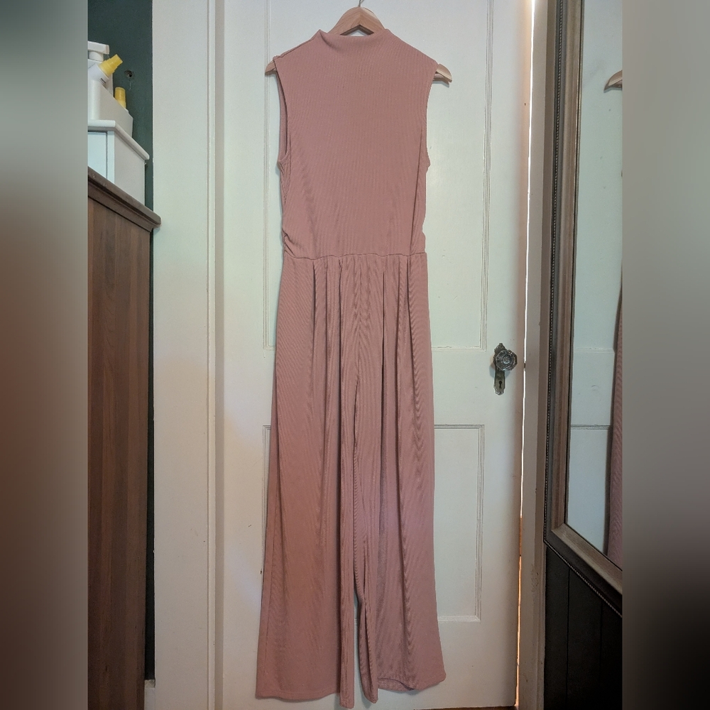 Sleeveless Pink Jumpsuit